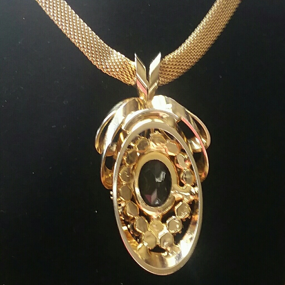 VINTAGE COUTURE DIAMANTE NECKLACE - Picture 3 of 4